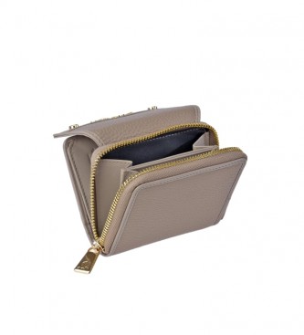 El Caballo Small Floather taupe leather wallet -10x9x3cm