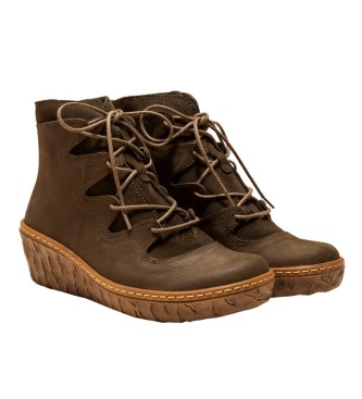 El Naturalista Leather boots N5146 Pleasant Forest / Myth Yggdrasil -Heel height: 5.7cm