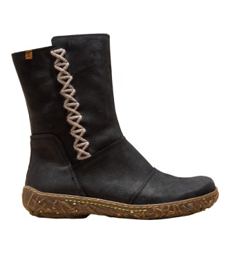 El Naturalista Leather boots N5452 Pleasant Pleasant Black/ Nido