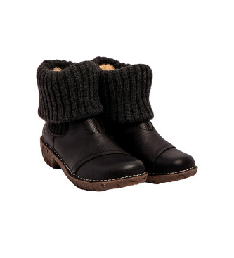 El Naturalista Leather ankle boots N097 Yggdrasil black -Heel height 4,5cm