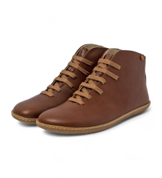 El Naturalista Brown leather ankle boots N267