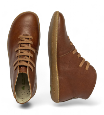El Naturalista Brown leather ankle boots N267