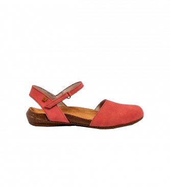 El Naturalista Leren sandalen N412 Wakataua rood