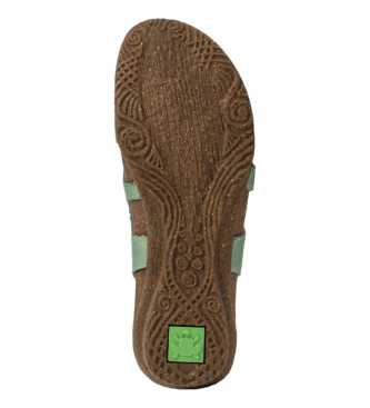 El Naturalista N413 Piacevoli sandali in pelle verde turchese