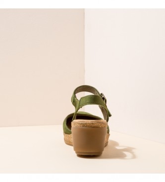 El Naturalista Leren sandalen N5001 Leaves groen -Hoogte van de wig: 5,5 cm- -Leren sandalen N5001 Leaves groen -Hoogte van de wig: 5,5 cm- -Leren sandalen N5001 Leaves groen 