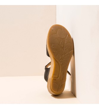 El Naturalista Sandlias de couro pretas -Altura: 5,5cm