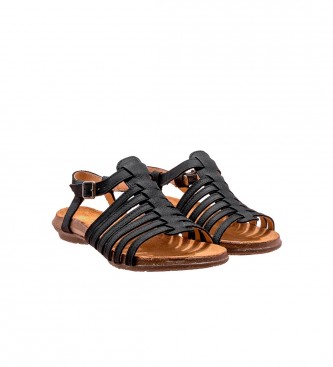 El Naturalista Wakataua Leather Sandals black