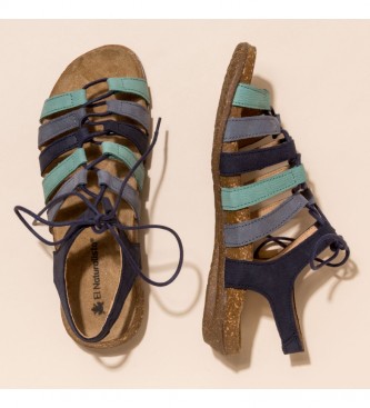 EL NATURALISTA Leather sandals N5069 Wakataua blue, turquoise
