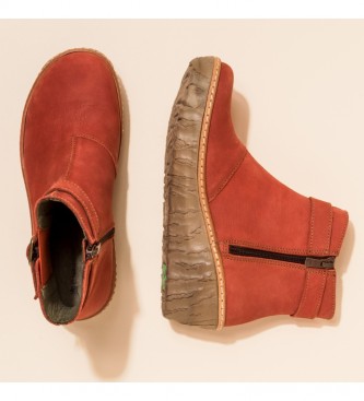 El Naturalista Botas de couro para tornozelo N5133 Yggdrasil vermelho -Altura do calcanhar 5,7 cm