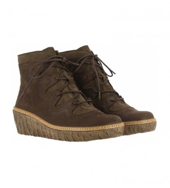 El Naturalista Myth Yggdrasil N5146 brown leather ankle boots -Height wedge: 5,7 cm