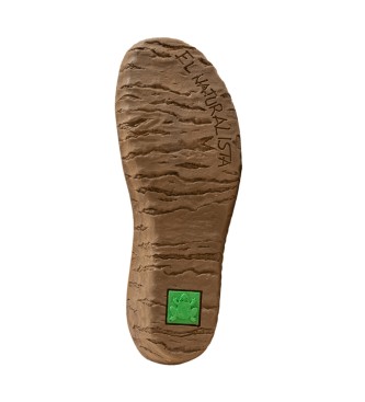 El Naturalista Botas de couro do tornozelo N5146 Bege agradvel -Cunha de peso 5.7cm- -Botas de couro N5146 Bege agradvel -Cunha de altura 5.7cm-