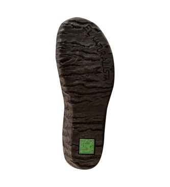 El Naturalista Botas de couro para tornozelo 5165 preto -Cunha de altura 5.7cm