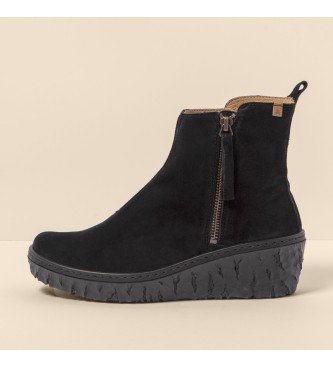 El Naturalista Leather ankle boots N5167 Silk Suede Black / Myth Yggdrasil