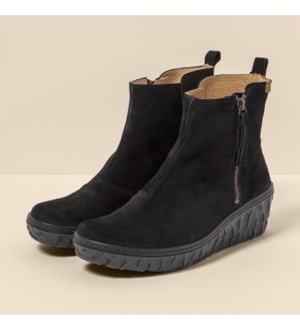 El Naturalista Leather ankle boots N5167 Silk Suede Black / Myth Yggdrasil