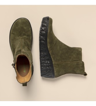 El Naturalista N5167 Myth Yggdrasil bottines en cuir vert - Hauteur 5cm