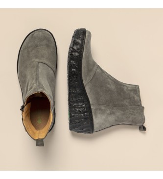 El Naturalista N5167 Myth Yggdrasil botas de couro cinzentas -Altura do salto 5,7cm