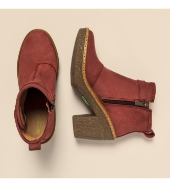 El Naturalista Leather ankle boots N5179 Beech maroon -Height 7,5cm heel
