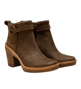 El Naturalista Leather ankle boots N5179 dark green -Heel height: 6cm