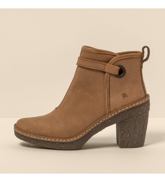 El Naturalista Leather Ankle Boots N5179 Beech brown -Heel height 6cm