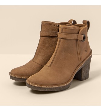 El Naturalista Leather Ankle Boots N5179 Beech brown -Heel height 6cm