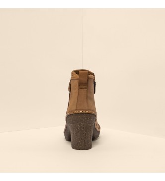 El Naturalista Skórzane buty za kostkę N5179 Beech brązowe - Wysokość obcasa 6cm