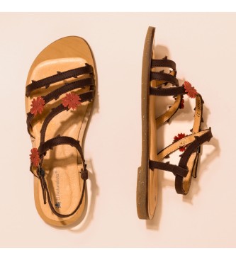 El Naturalista Piacevoli sandali in pelle Tulip marrone marrone