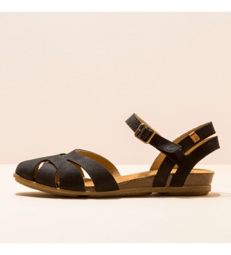 El Naturalista Pleasant Schwarz Stella schwarz Ledersandalen Pleasant Schwarz Stella schwarz 