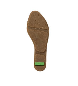 El Naturalista Brązowe skórzane sandały N5207 Stella