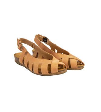 El Naturalista Brown Leather Sandals N5213 Stella