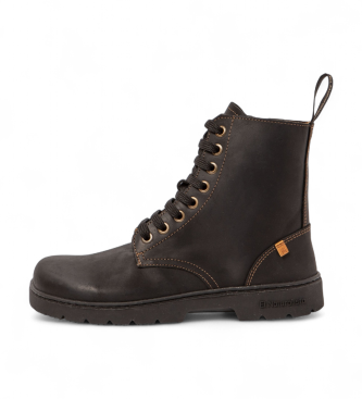 El Naturalista Arizona Leather Ankle Boots Black