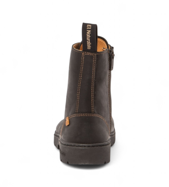 El Naturalista Arizona Leather Ankle Boots Black