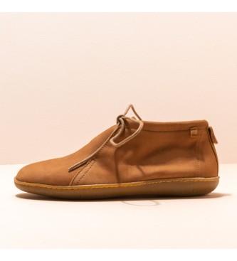 El Naturalista Nobuck-W Cinnamon El Viajero camel leather sneakers