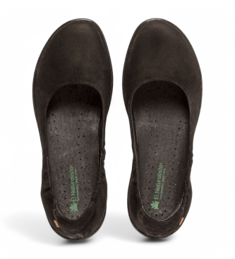 El Naturalista N5300 Ballerine in pelle nera corallo