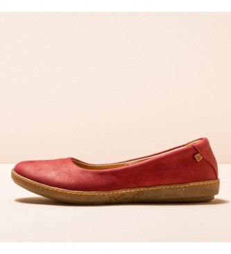 El Naturalista Lederen ballerina schoenen N5300 Koraal rood 