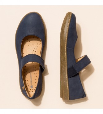 El Naturalista Leather ballerinas N5301 Navy coral