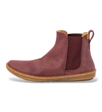 El Naturalista Coral Pink Leather Ankle Boots N5310