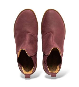 El Naturalista Coral Pink Leather Ankle Boots N5310