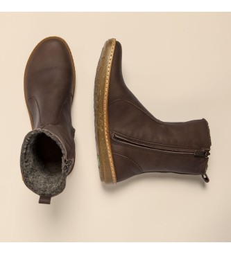 El Naturalista Skórzane buty za kostkę N5319 Wax Nappa Brown/Coral