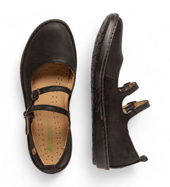 El Naturalista Ballerines en cuir N5348 Coral noir