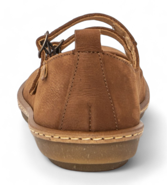El Naturalista Leather ballerina shoes N5348 Coral brown