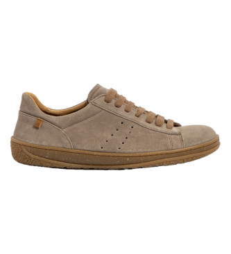 El Naturalista Leather Shoes N5395 Silk Suede Taupe