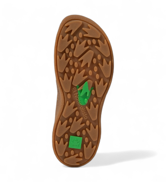 El Naturalista Sapatilhas de couro castanhas N5435B