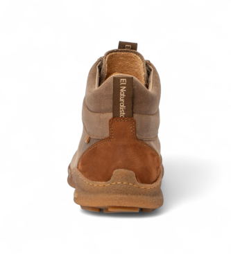 El Naturalista Brown leather ankle boots N5436