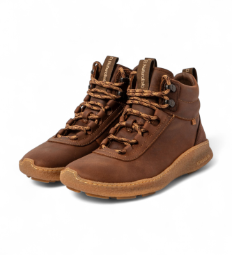 El Naturalista Brown leather ankle boots N5436