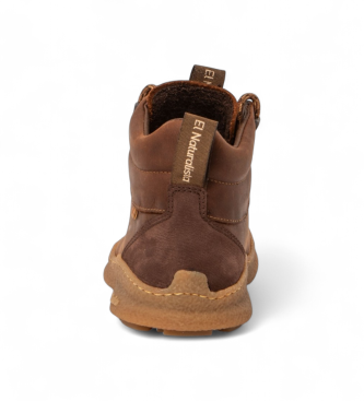 El Naturalista Brown leather ankle boots N5436