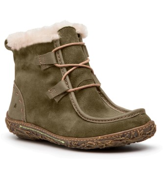 El Naturalista Leather ankle boots N5449 Lux green
