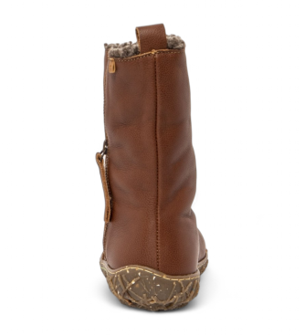 El Naturalista Brown leather ankle boots N5454