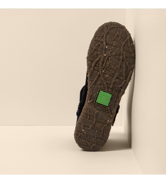 El Naturalista Leather ankle boots N5473 Silk Suede Black/Angkor
