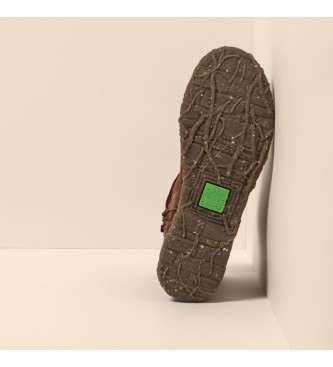 El Naturalista Skórzane buty za kostkę N5473 Angkor brązowe