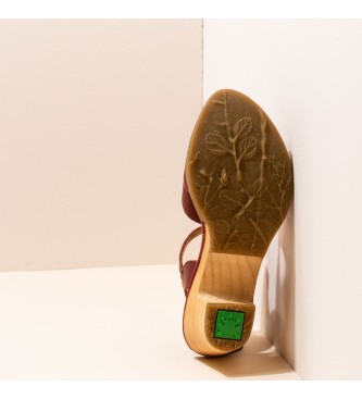 EL NATURALISTA Sandlias de couro Natural Grain Cherry Sylvan Garnet sandlia -Altura: 6cm